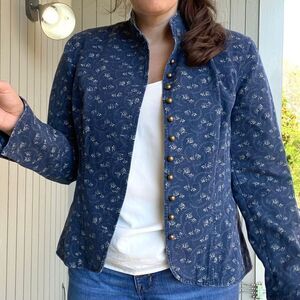 Lauren Ralph Lauren Blue Floral Blazer